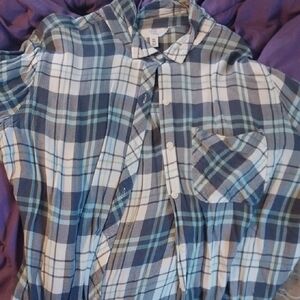 Plaid Button-Up Shirt